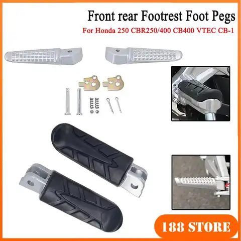 Motorcycle Front Rear Footrests Foot pegs For Honda CB400 Superfour CB250 CB900 Hornet 250 900 CB1300 NC750X NC 750 NC700