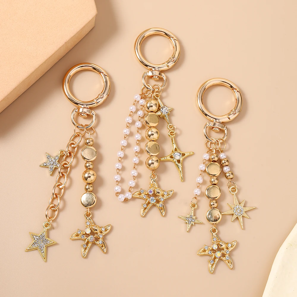 Cute Alloy Star Keychain Handmade Beaded Key Ring Pendants for Women Girls Handbag Decor DIY Key Chain Jewelry Gifts
Cute Alloy Star Keychain Handmade Beaded Key Ring Pendants for Women Girls Handbag Decor DIY Key Chain Jewelry Gifts