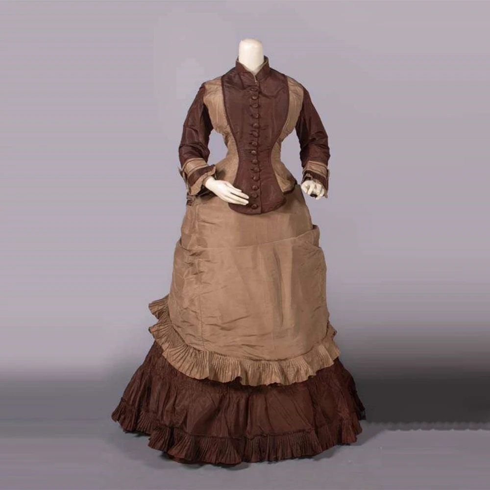 1870s Afternoon Costume Victorian Edwardian Duchess Rococo Travel Dress Georgian Royal Noble Business Visiting Party Ball Gown
1870s Afternoon Costume Victorian Edwardian Duchess Rococo Travel Dress Georgian Royal Noble Business Visiting Party Ball Gown