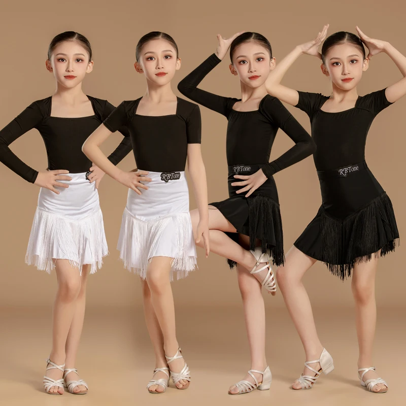 Children's Latin dance practice wear girls summer new style dance practice wear training clothing short-sleeved tassels
Children's Latin dance practice wear girls summer new style dance practice wear training clothing short-sleeved tassels