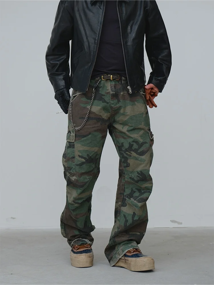 American Sle Loose Fit Multket Retro Military Camouflage Workwear Pants Straight Leg Casual Trousers for Men
American Sle Loose Fit Multket Retro Military Camouflage Workwear Pants Straight Leg Casual Trousers for Men