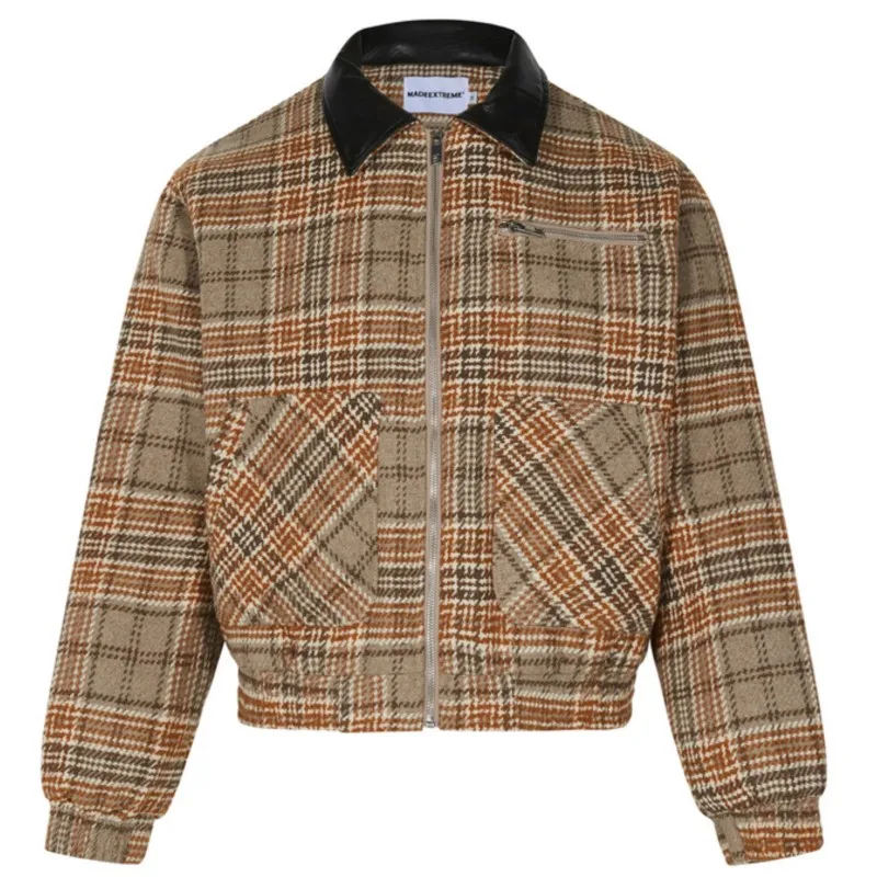 2023 Mens Winter Unisex Loose Zipper Classic Plaid Patchwork Jackets Outwear Houndstooth Jacket Men Streetwear Vintage Coat
2023 Mens Winter Unisex Loose Zipper Classic Plaid Patchwork Jackets Outwear Houndstooth Jacket Men Streetwear Vintage Coat
