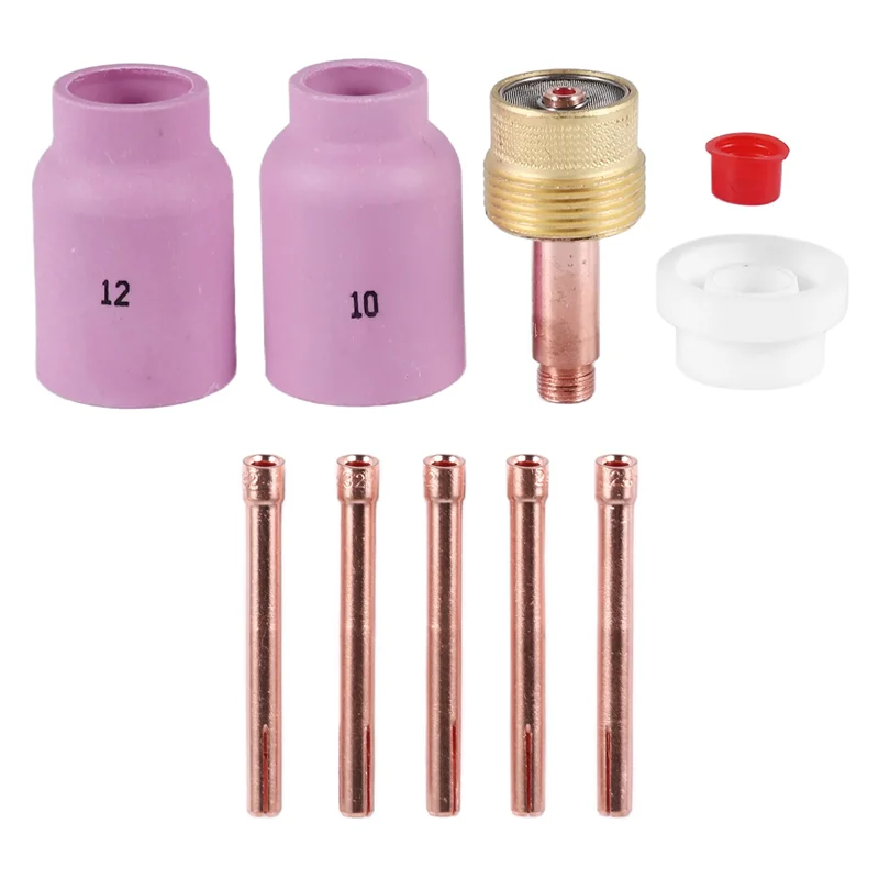 ABUF-9Pcs TIG Welding Torch Large Long Gas Lens & Alumina Cup For WP17 WP18 WP26 TIG Collet Bodies Spares Kit Accessories
ABUF-9Pcs TIG Welding Torch Large Long Gas Lens & Alumina Cup For WP17 WP18 WP26 TIG Collet Bodies Spares Kit Accessories