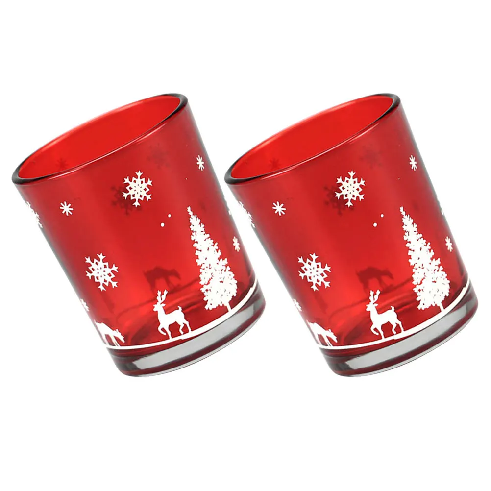 2Pcs DIY Christmas Containers Exquisite Candleholder with Xmas Elements Empty Glass Cup for Scented Making
2Pcs DIY Christmas Containers Exquisite Candleholder with Xmas Elements Empty Glass Cup for Scented Making