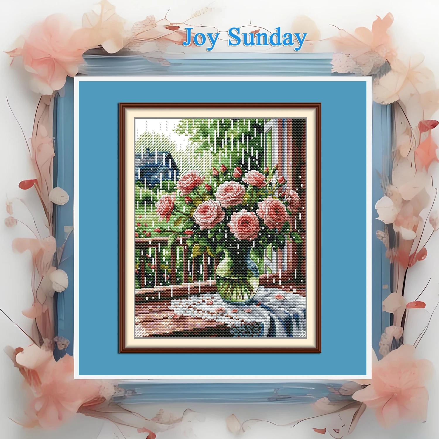 Joy Sunday New Arrivals Cross Stitch Kit Printed Pattern Aida Stamped Fabric Embroidery Set-Roses on The Windowsill
Joy Sunday New Arrivals Cross Stitch Kit Printed Pattern Aida Stamped Fabric Embroidery Set-Roses on The Windowsill