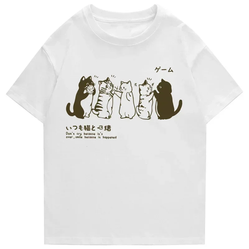 Y2k T-shirt Cotton Short sleeved Women T-shirt Hip Hop Cat Street Print Men's Super Large 2025 Summer Japanese T-shirt Clothing
Y2k T-shirt Cotton Short sleeved Women T-shirt Hip Hop Cat Street Print Men's Super Large 2025 Summer Japanese T-shirt Clothing