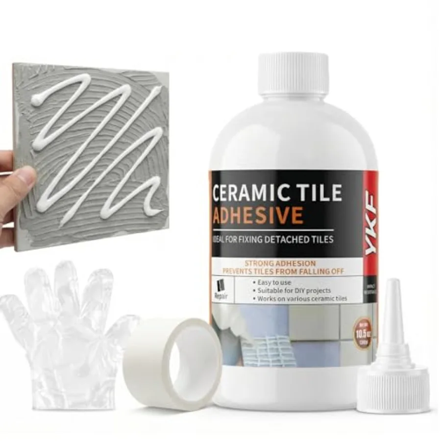 Heavy Duty Tile Adhesive and Repair Glue 10.5oz Strong Bonding Kit for Loose Ceramic Porcelain and Stone Instant Fix for Hollow
Heavy Duty Tile Adhesive and Repair Glue 10.5oz Strong Bonding Kit for Loose Ceramic Porcelain and Stone Instant Fix for Hollow