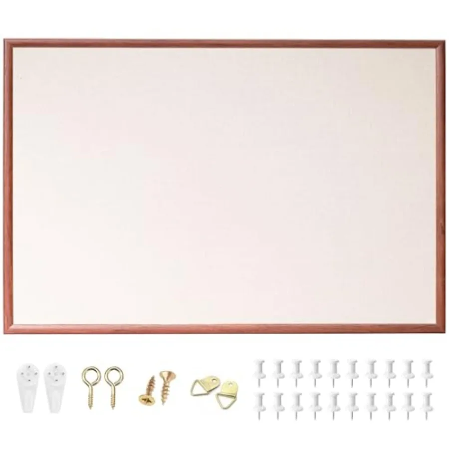 24'' x 36'' Large Linen Bulletin Board Cork Board for Walls Walnut Wood Style Frame Vision Board Pin Wood Ideal for Shool Home
24'' x 36'' Large Linen Bulletin Board Cork Board for Walls Walnut Wood Style Frame Vision Board Pin Wood Ideal for Shool Home