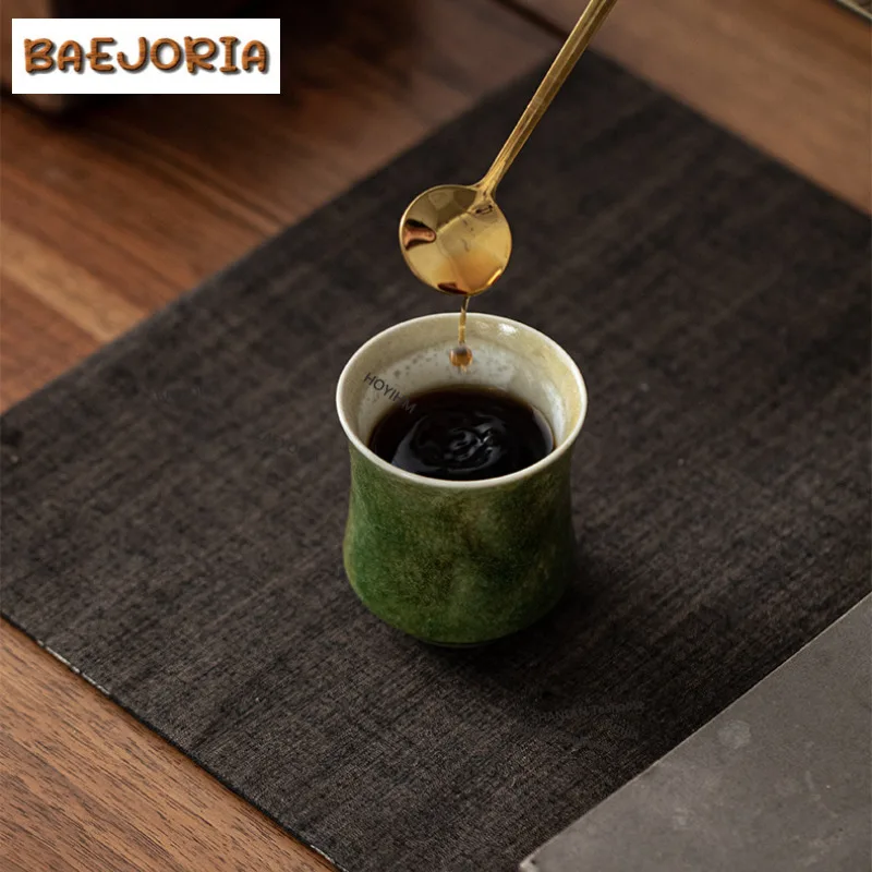 Green Zhiyino Kiln Fambe Teacup Vintage Tea Bowl Single Cups Tea-tasting Personal Cup Chazhan Master Cups Drinkware Accessories
Green Zhiyino Kiln Fambe Teacup Vintage Tea Bowl Single Cups Tea-tasting Personal Cup Chazhan Master Cups Drinkware Accessories