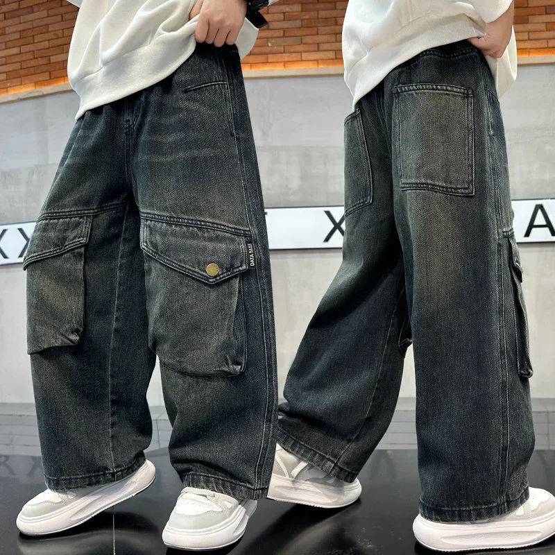 Детские осенне-зимние брюки для мальчиков, флисовые джинсы, новинка весны 2025, прямые свободные широкие брюки для подростков и детей
Детские осенне-зимние брюки для мальчиков, флисовые джинсы, новинка весны 2025, прямые свободные широкие брюки для подростков и детей