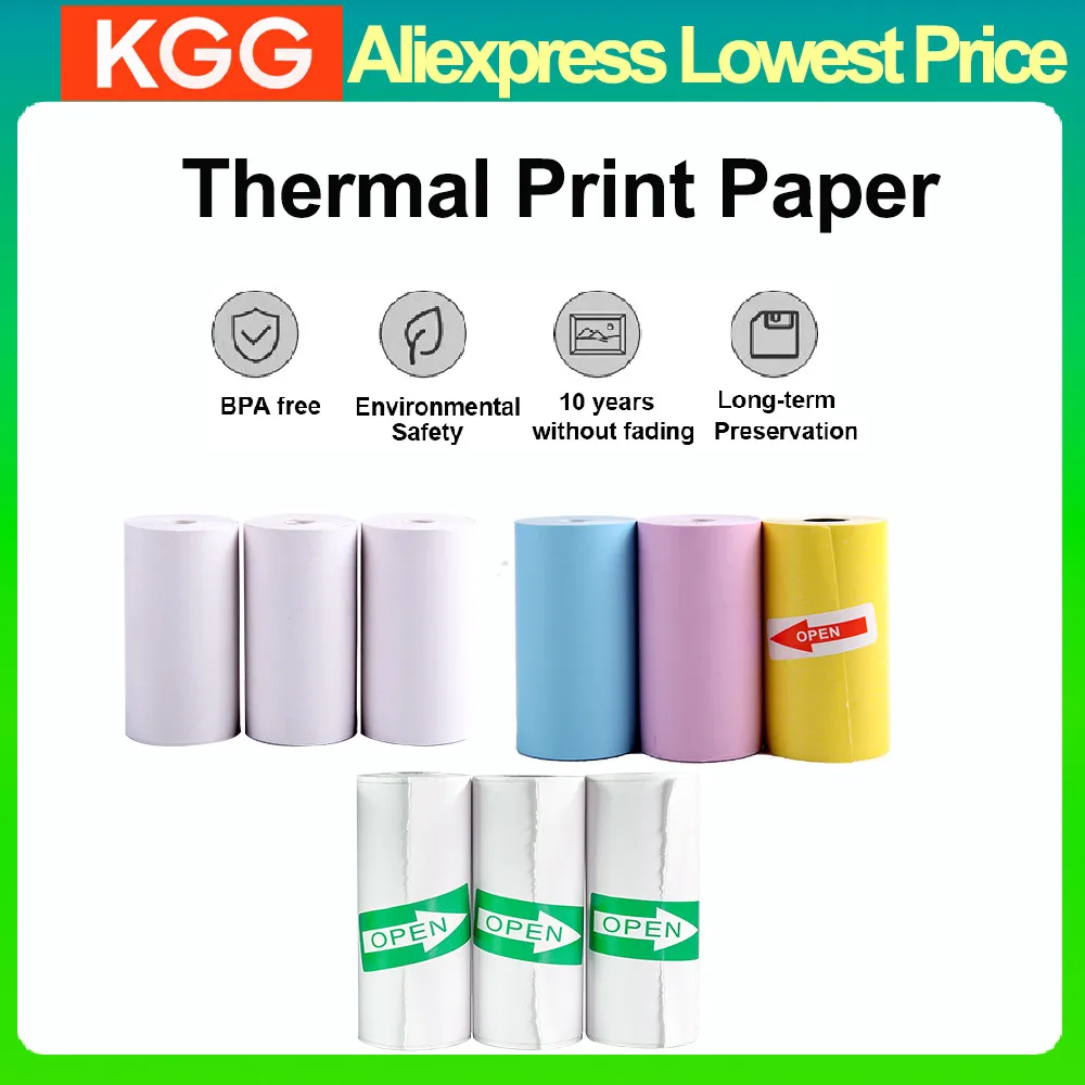 3 рулона, 57*25 мм, белая цветная наклейка, термобумага для портативного мини-термопринтера и детской мгновенной камеры
3 рулона, 57*25 мм, белая цветная наклейка, термобумага для портативного мини-термопринтера и детской мгновенной камеры