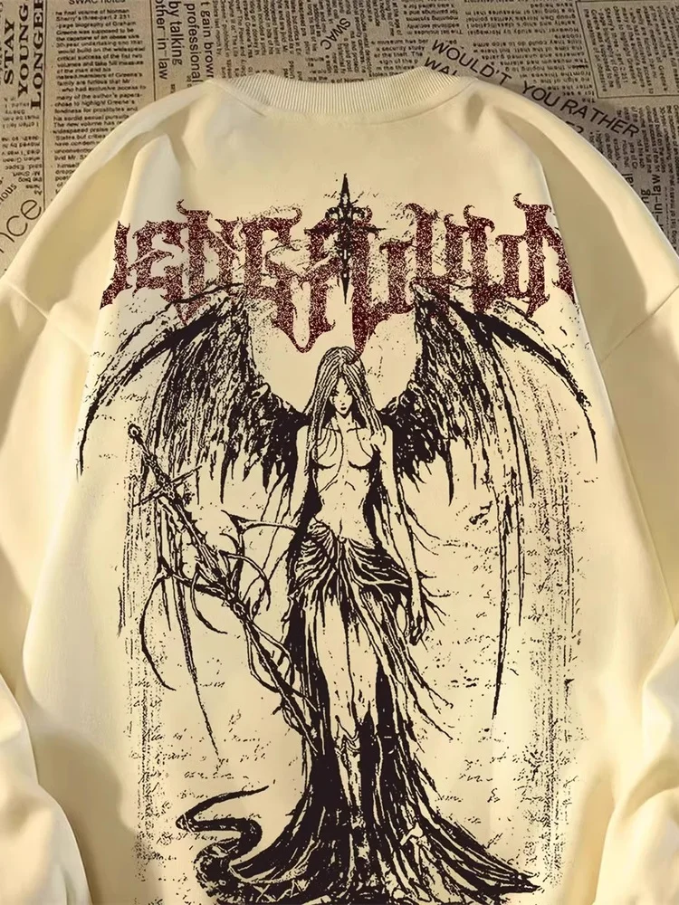 Angel Wings Printed Sweatshirt Large Size round Neck Couple Outerwear Men's Loose Fit Long Sleeve Youth Fashion Streetwear
Angel Wings Printed Sweatshirt Large Size round Neck Couple Outerwear Men's Loose Fit Long Sleeve Youth Fashion Streetwear
