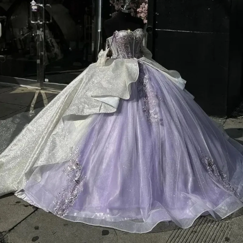 Real Made Lilac Shiny Quinceanera Dresses Sweetheart Girls Birthday Party Wear Princess 16 Party Prom Gowns Vestido De 15 Anos
Real Made Lilac Shiny Quinceanera Dresses Sweetheart Girls Birthday Party Wear Princess 16 Party Prom Gowns Vestido De 15 Anos