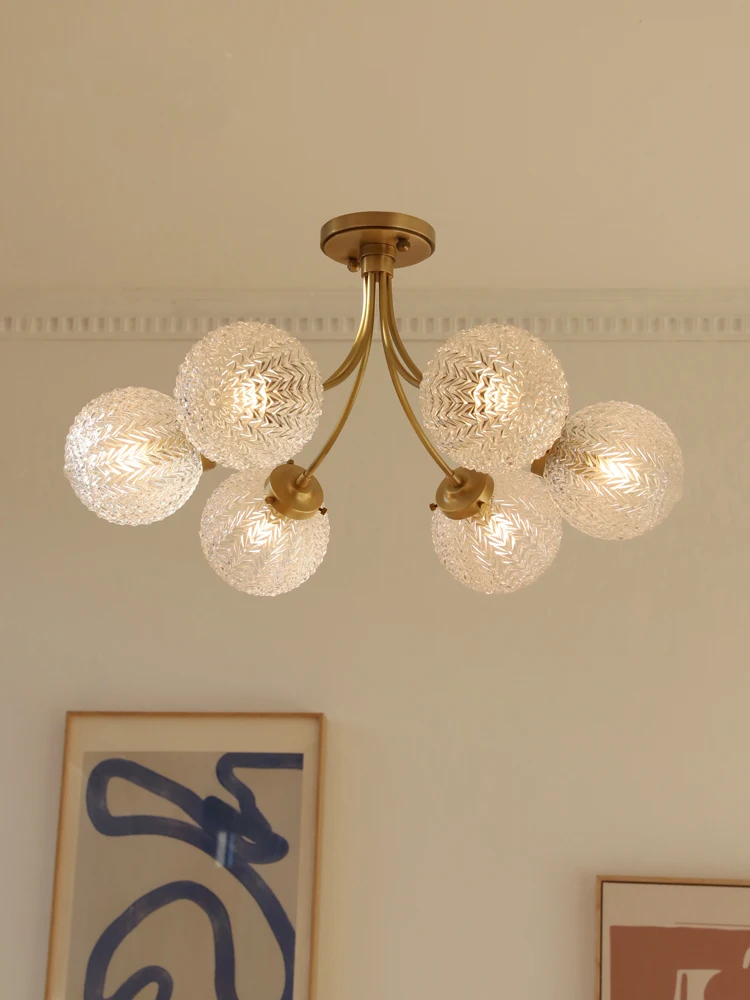 American light luxury bedroom ceiling lamp modern Nordic living room dining room study glass ball ceiling light
American light luxury bedroom ceiling lamp modern Nordic living room dining room study glass ball ceiling light