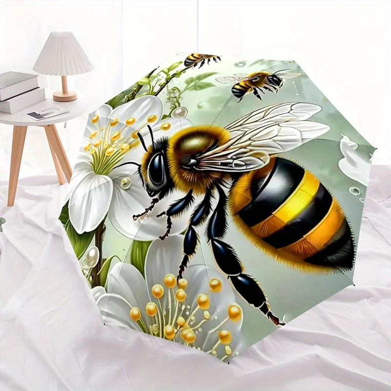 1 шт., автоматический складной зонт с цветочной пчелой, легкий выдвижной дизайн для путешествий на открытом воздухеT113
1 шт., автоматический складной зонт с цветочной пчелой, легкий выдвижной дизайн для путешествий на открытом воздухеT113