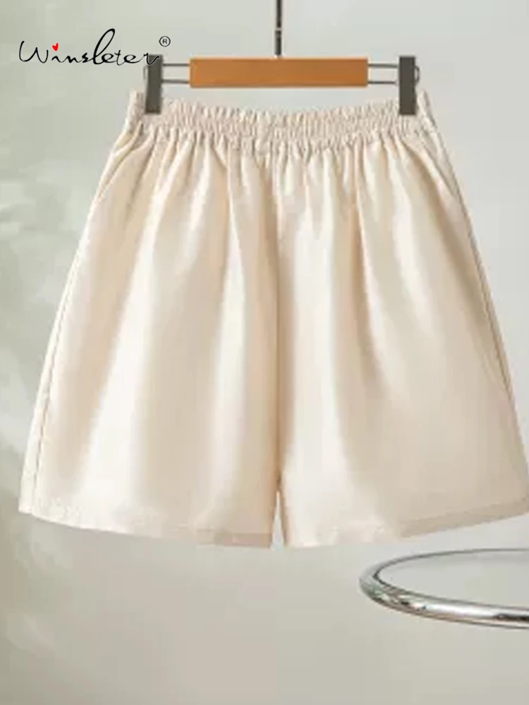 Winsleter-100%Real Silk Elegant Half Trousers, Elastic Waist Solid, Women Skin-friendly Straight Shorts, 2026 Summer B65542CC
Winsleter-100%Real Silk Elegant Half Trousers, Elastic Waist Solid, Women Skin-friendly Straight Shorts, 2026 Summer B65542CC