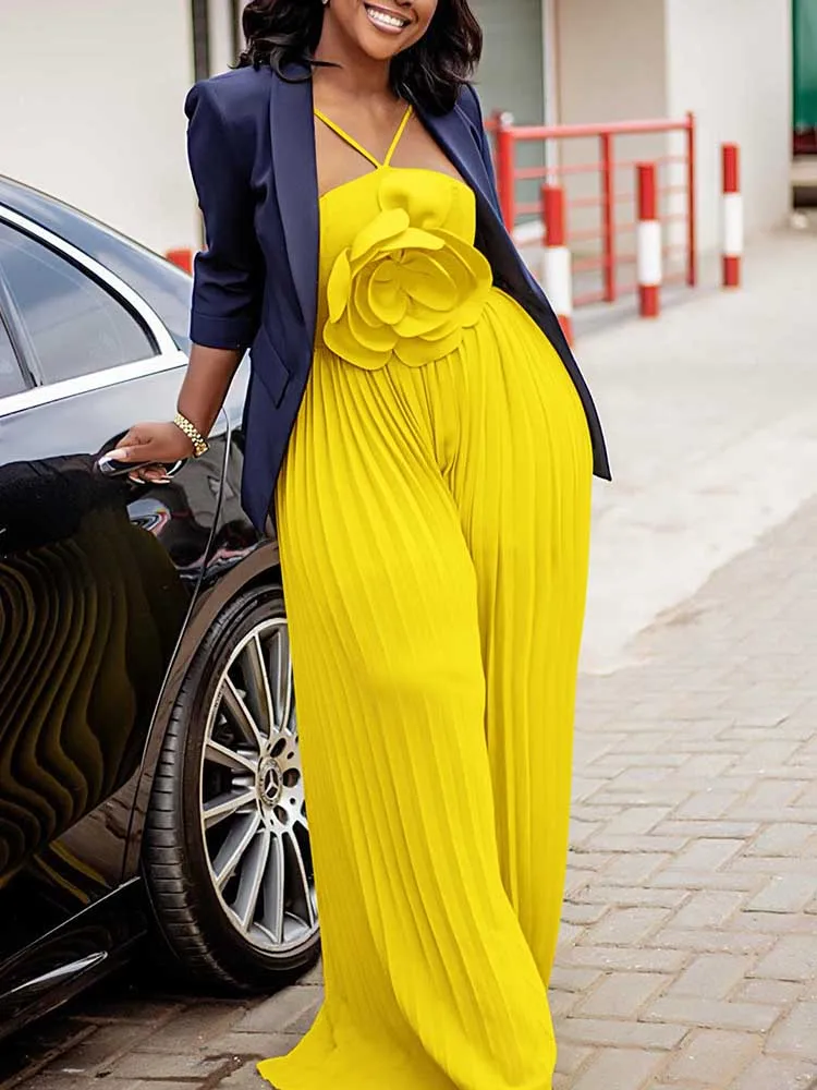 One Piece Jumpsuit Women Summer Sleeveless Pleated Jumpsuit with Appliques Wide Leg Pant Sexy Jumpsuit Wholesale Dropshipping
One Piece Jumpsuit Women Summer Sleeveless Pleated Jumpsuit with Appliques Wide Leg Pant Sexy Jumpsuit Wholesale Dropshipping