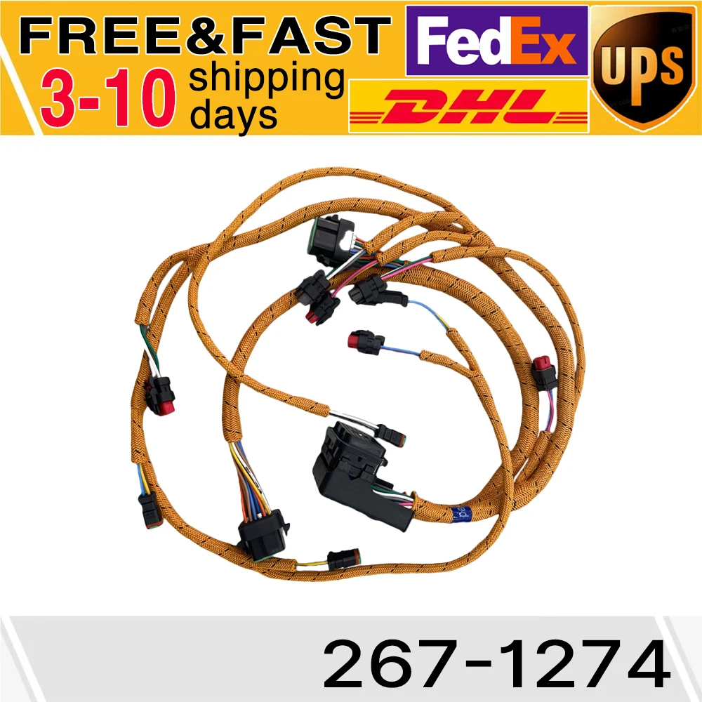 Engine Electronic Control Wiring Harness 267-1274 for Caterpillar CAT C11 C13 Truck Engine OEM 2671274
Engine Electronic Control Wiring Harness 267-1274 for Caterpillar CAT C11 C13 Truck Engine OEM 2671274