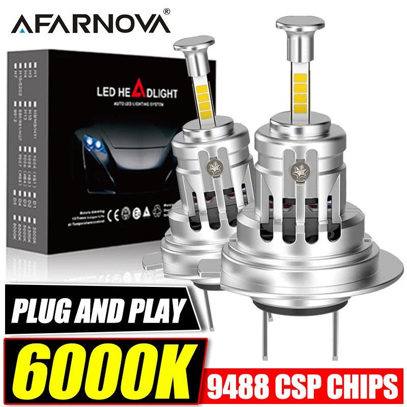 2Pcs H7 LED Car Headlight Bulb Canbus H7 2000W Led Light for Car 360 Turbo LED Mini HeadLamp Size Wireless with Fan 6000K 12V
2Pcs H7 LED Car Headlight Bulb Canbus H7 2000W Led Light for Car 360 Turbo LED Mini HeadLamp Size Wireless with Fan 6000K 12V