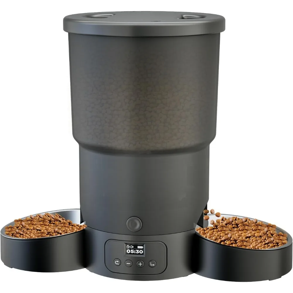 5L Automatic Cat Feeder for 2 Cats, Programmable 1-6 Meals Cat Food Dispenser with Stainless Steel Bowl, Easy Setup, Dual Power
5L Automatic Cat Feeder for 2 Cats, Programmable 1-6 Meals Cat Food Dispenser with Stainless Steel Bowl, Easy Setup, Dual Power