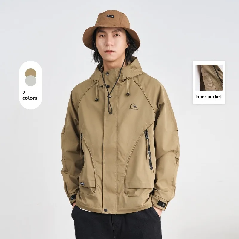 Men's Autumn High-end Workwear Jacket, Mountain Style Hooded Jacket, Casual Loose Top Streetwear Motorcycle Jacket
Men's Autumn High-end Workwear Jacket, Mountain Style Hooded Jacket, Casual Loose Top Streetwear Motorcycle Jacket