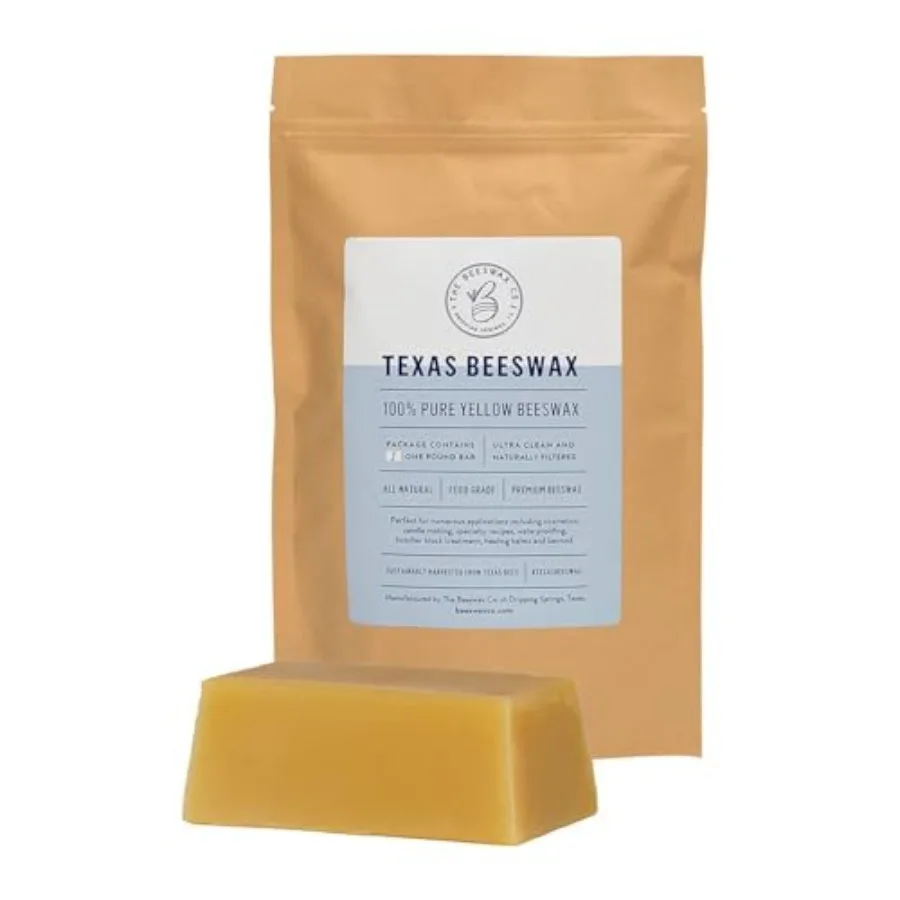 The Beeswax Co Pure Texas Beeswax Block - Ultra Clean - Naturally Filtered and Honey Scented - Premium Food Grade Yellow Beeswa
The Beeswax Co Pure Texas Beeswax Block - Ultra Clean - Naturally Filtered and Honey Scented - Premium Food Grade Yellow Beeswa