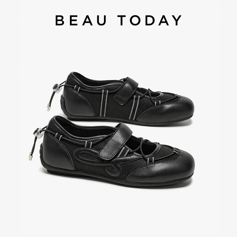 BEAUTODAY Ballet Sneakers Women Synthetic Leather Hook Loop Design Round Toe Trainners Casual Ladies Shoes Handmade 25317
BEAUTODAY Ballet Sneakers Women Synthetic Leather Hook Loop Design Round Toe Trainners Casual Ladies Shoes Handmade 25317