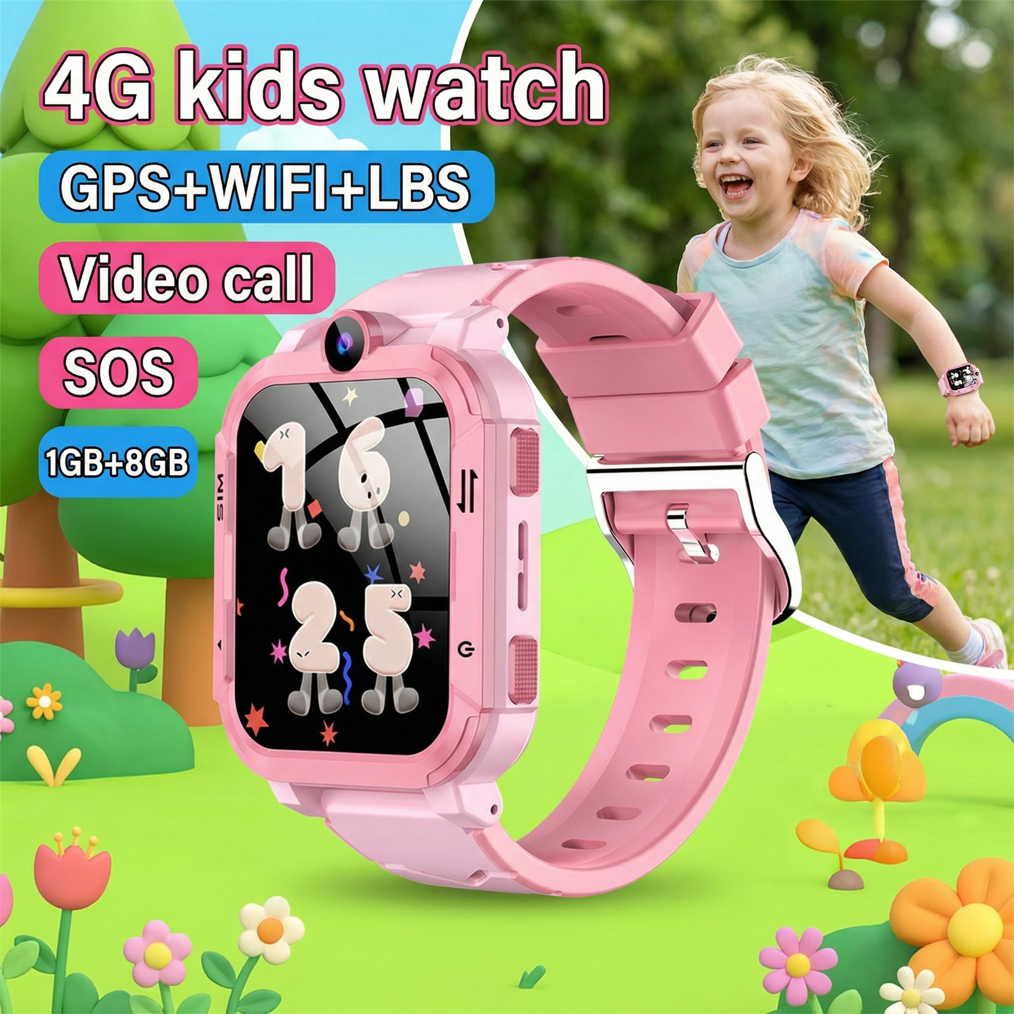 Smart Watch Kids 4G GPS WiFi Location Tracker Video Call Voice Monitor SOS Alert Children Smartwatch Boy and Girls Birthday Gift
Smart Watch Kids 4G GPS WiFi Location Tracker Video Call Voice Monitor SOS Alert Children Smartwatch Boy and Girls Birthday Gift