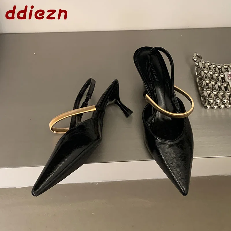New 2026 Summer Women Sandals Mules 5CM Thin Heels Fashion Pointed Toe Female Slip On Shoes Elegant Ladies Heeled Sandals
New 2026 Summer Women Sandals Mules 5CM Thin Heels Fashion Pointed Toe Female Slip On Shoes Elegant Ladies Heeled Sandals