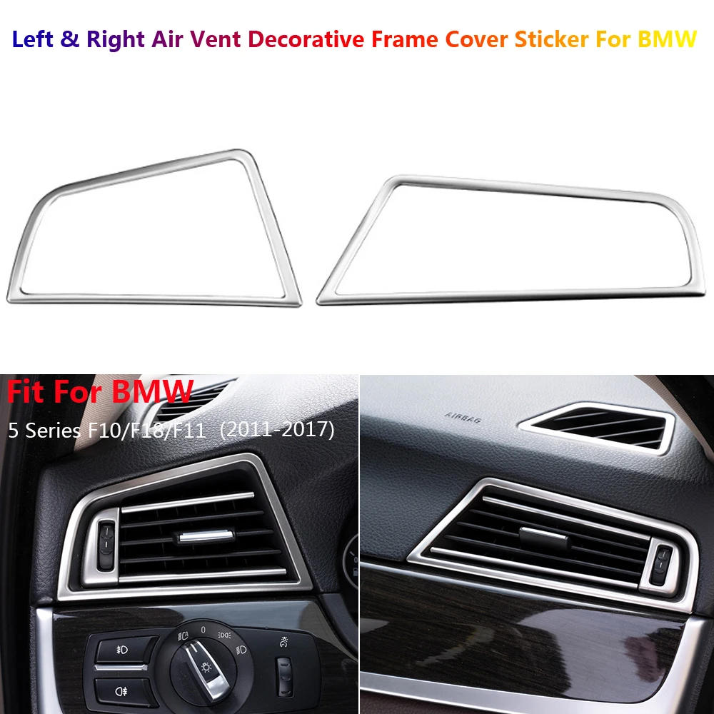2Pcs Stainless Steel Car Center Console Air AC Vent Outlet Frame Cover Trim For BMW 5 F10 F11 F18 Interior Dashboard Auto Para
2Pcs Stainless Steel Car Center Console Air AC Vent Outlet Frame Cover Trim For BMW 5 F10 F11 F18 Interior Dashboard Auto Para