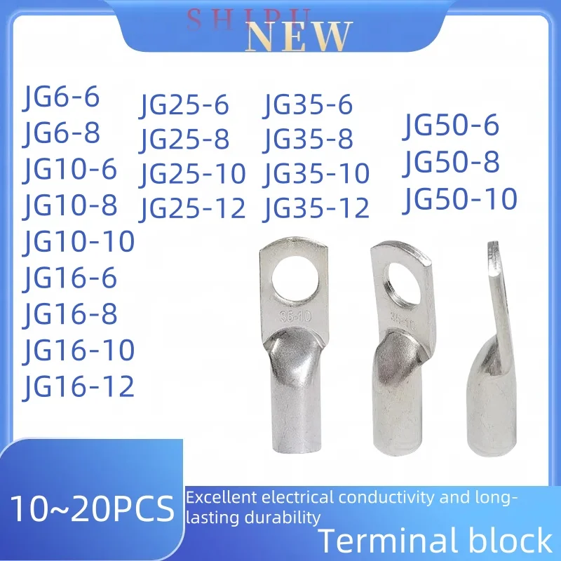 20PCS-1PCS JG6/10/16/25/50/70/95/120-500 Copper Cup Cable Cable end Cable Cable Tubular end end Terminal connector Gazette Terminal connector electrical cable connector, m6 M8 M10 M12 solid connector
20PCS-1PCS JG6/10/16/25/50/70/95/120-500 Copper Cup Cable Cable end Cable Cable Tubular end end Terminal connector Gazette Terminal connector electrical cable connector, m6 M8 M10 M12 solid connector