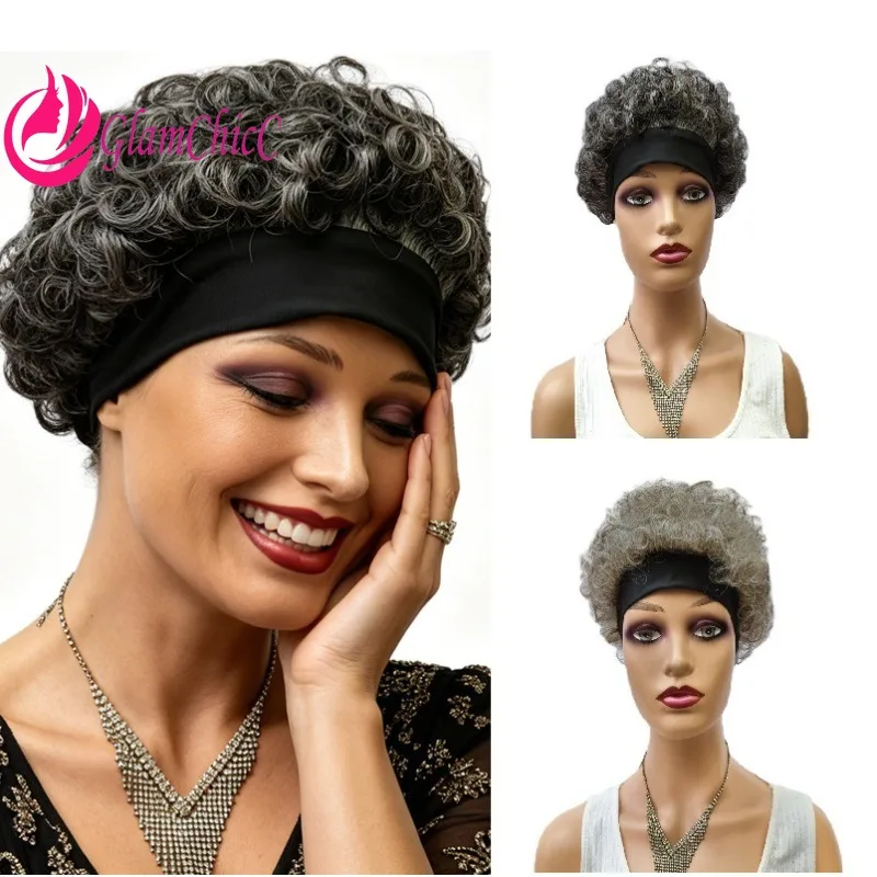 Short Curly Human Hair Wig 6 Inch Silver Gray Elastic Band Cap Natural Looking Heat Resistant Fiber For Women Cosplay Daily Use
Short Curly Human Hair Wig 6 Inch Silver Gray Elastic Band Cap Natural Looking Heat Resistant Fiber For Women Cosplay Daily Use