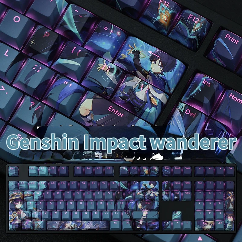 Genshin Impact wanderer transparent PBT keycap Cherry Profile 108 key game mechanical keyboard cap
Genshin Impact wanderer transparent PBT keycap Cherry Profile 108 key game mechanical keyboard cap