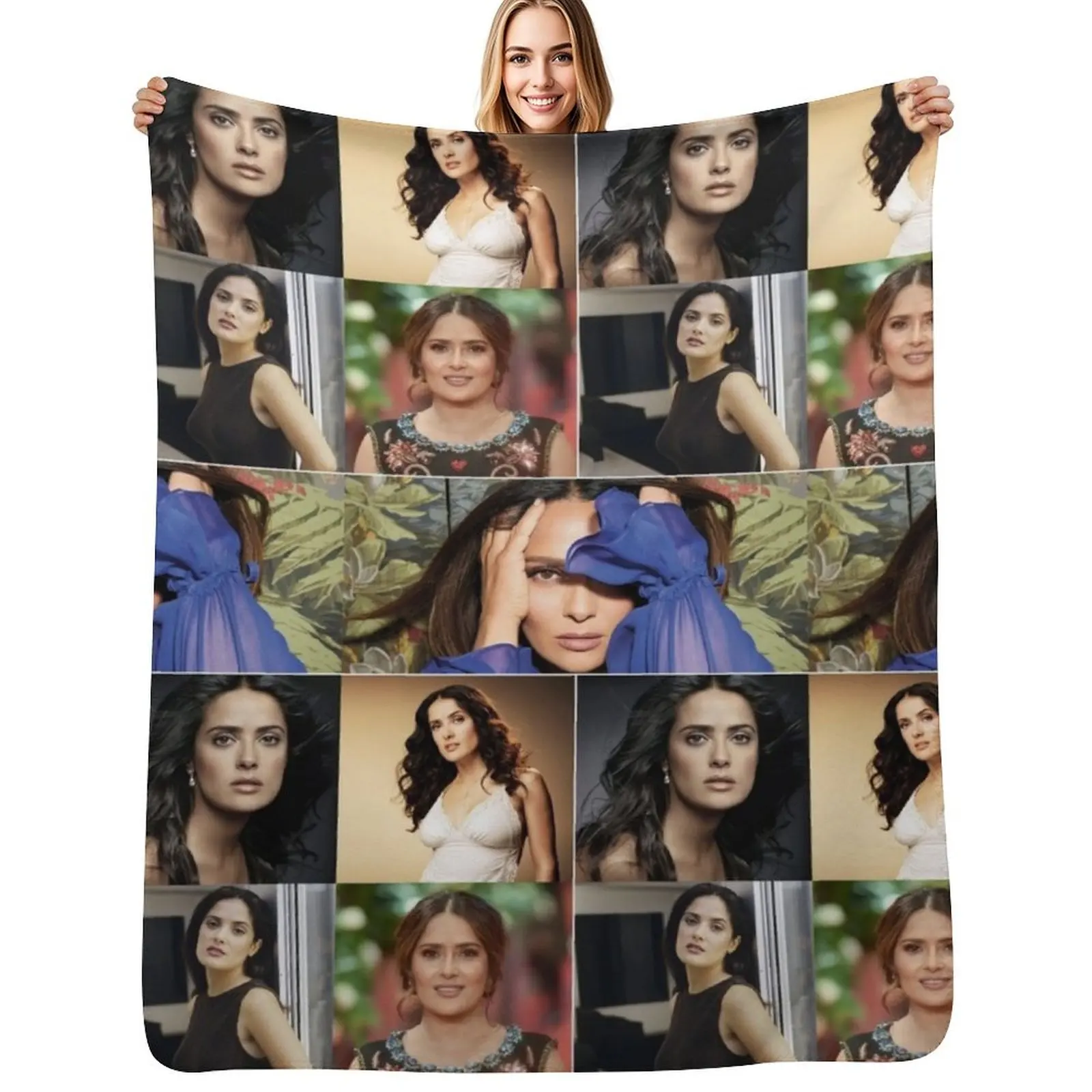 Salma Hayek Mexican-American actress Beautiful Aesthetic Photos Collage - 2 Throw Blanket Christmas blanket gift
Salma Hayek Mexican-American actress Beautiful Aesthetic Photos Collage - 2 Throw Blanket Christmas blanket gift