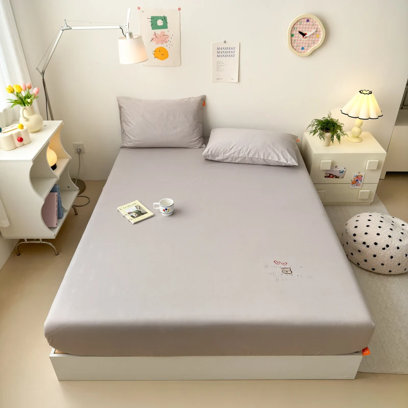 Solid colour Style Bedding Set For adults kids embroidery cotton fitted Sheet With Pillowcases Colorful King Queen Full size
Solid colour Style Bedding Set For adults kids embroidery cotton fitted Sheet With Pillowcases Colorful King Queen Full size