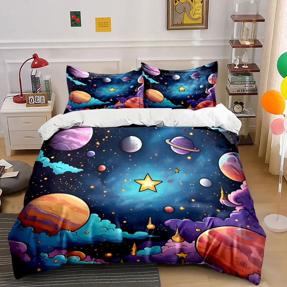 Galaxy Themed Artwork Set Soft Comfortable Duvet Cover Bedding Set Included 1*Duvet Cover & 2*Pillowcases, gift
Galaxy Themed Artwork Set Soft Comfortable Duvet Cover Bedding Set Included 1*Duvet Cover & 2*Pillowcases, gift