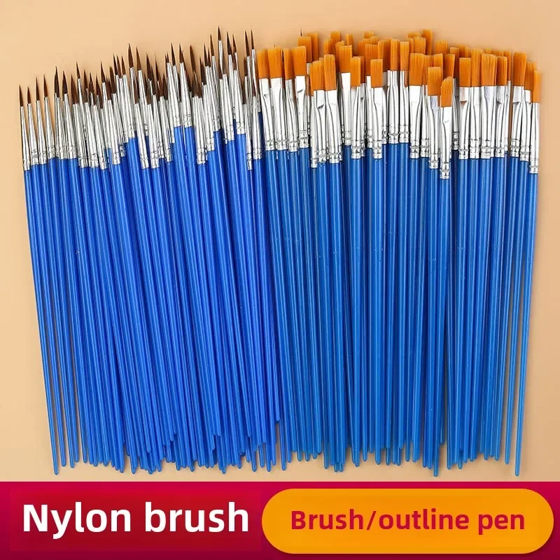 100pcs Children's Nylon Hair Digital Oil Painting Pen Graffiti Coloring Paint Brushing GypsumDrawing Line Hook Pen Watercolor
100pcs Children's Nylon Hair Digital Oil Painting Pen Graffiti Coloring Paint Brushing GypsumDrawing Line Hook Pen Watercolor
