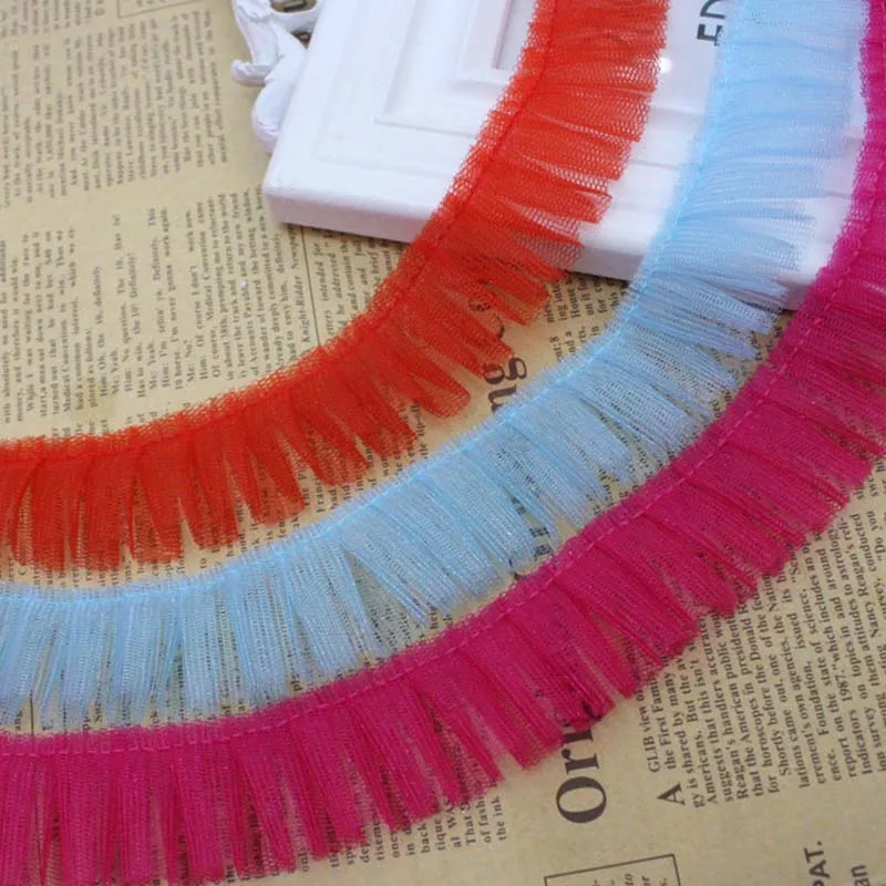 40Yards DIY Craft Garment Trims Ribbon Skirt Double Edged Pleated Mesh Tulle Lace Sewing Trim Ruffles for Baby Dress Clothing
40Yards DIY Craft Garment Trims Ribbon Skirt Double Edged Pleated Mesh Tulle Lace Sewing Trim Ruffles for Baby Dress Clothing