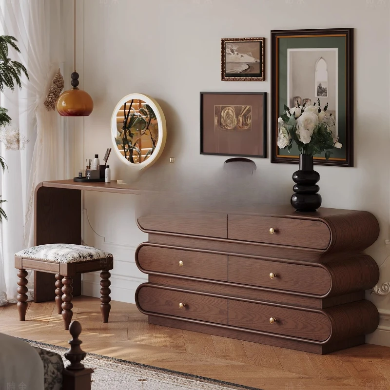 French retro corner makeup bedroom solid wood dressing medium antique cabinet American side cabinet
French retro corner makeup bedroom solid wood dressing medium antique cabinet American side cabinet
