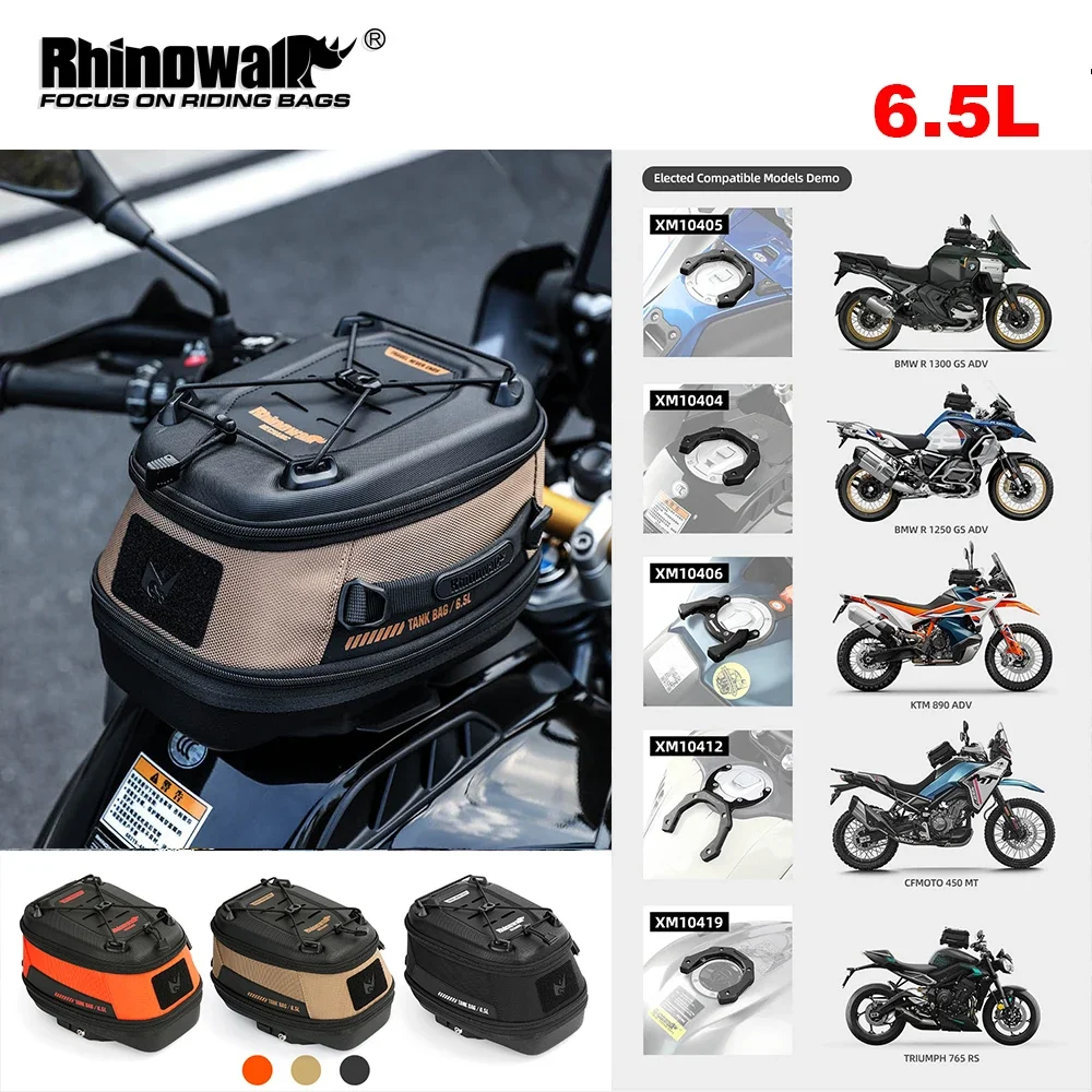 Rhinowalk Motorcycle Magnet Tank Bag 6.5L Waterproof Quick Release Anti-theft Bag With Rain Cover For For BMW CFMOTO KTM SUZUKI
Rhinowalk Motorcycle Magnet Tank Bag 6.5L Waterproof Quick Release Anti-theft Bag With Rain Cover For For BMW CFMOTO KTM SUZUKI