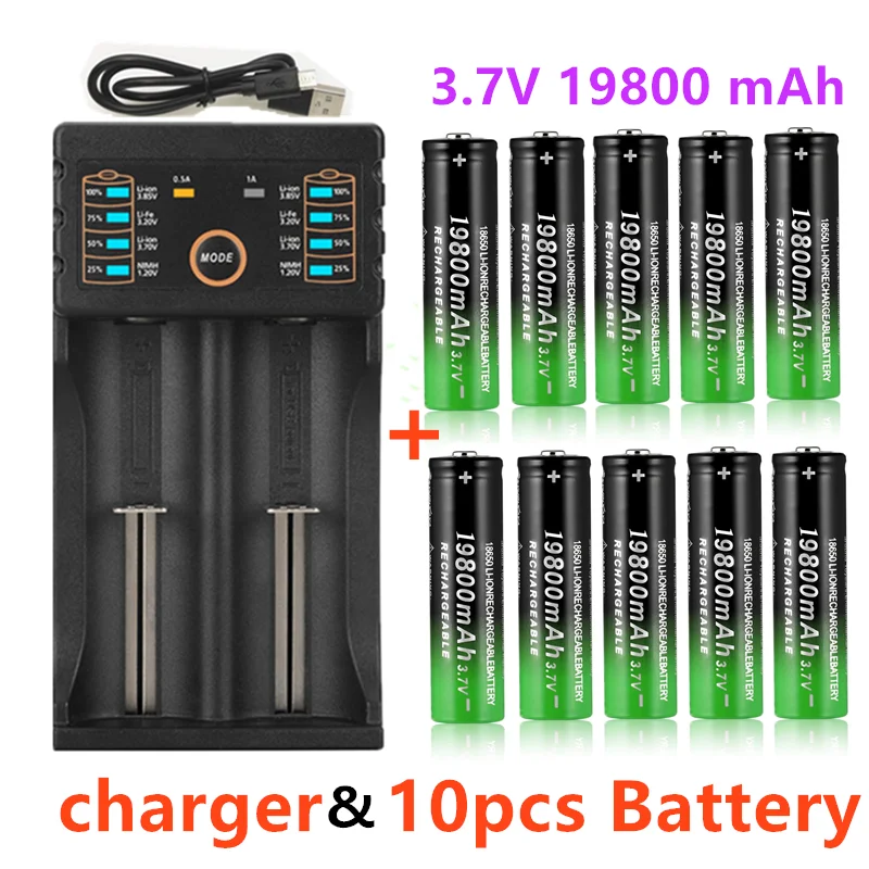 100% lithium battery brand new 18650 3.7V 19800mAh bag rechargeable - for flashlight+USB charger
100% lithium battery brand new 18650 3.7V 19800mAh bag rechargeable - for flashlight+USB charger