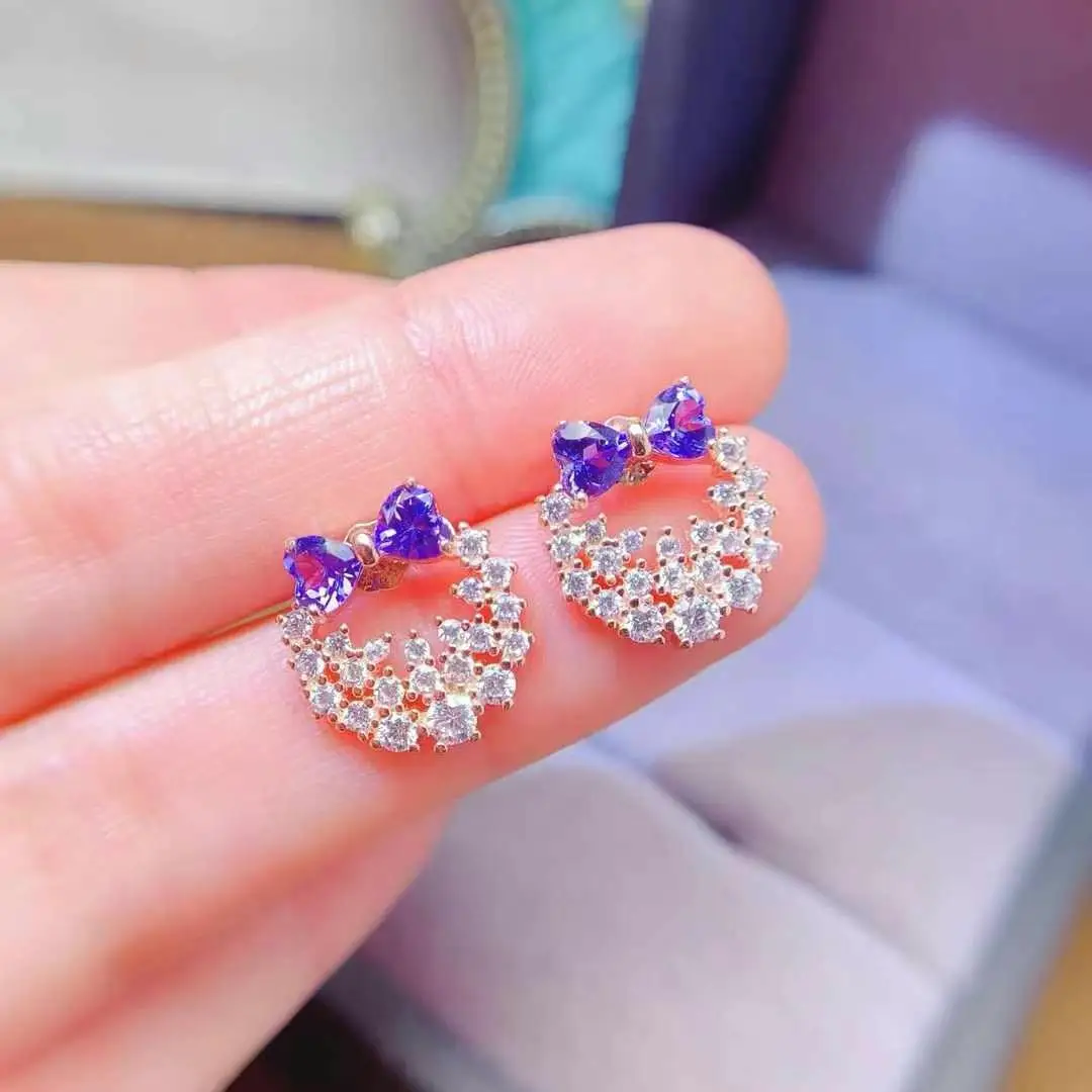 Super Quality 100% Natural Tanzanite Earring 925 Sterling Silver Women Real Tanzanite earrings
Super Quality 100% Natural Tanzanite Earring 925 Sterling Silver Women Real Tanzanite earrings
