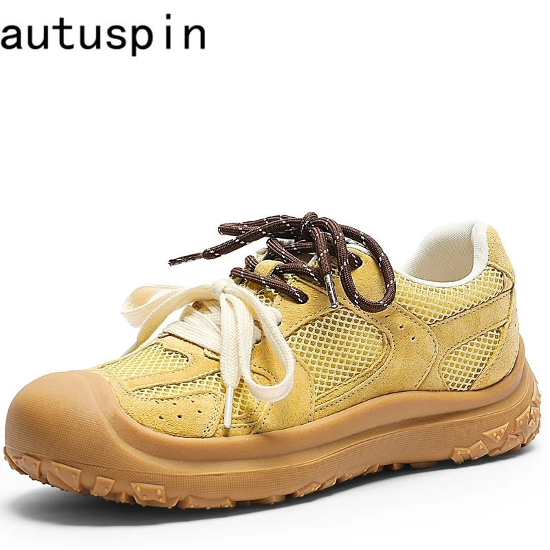 Autuspin 3cm Chunky Genuine Leather Women Shoes Street Style Retro Wide Toe Comfortable Ladies Vulcanize Shoes Sports Leisure
Autuspin 3cm Chunky Genuine Leather Women Shoes Street Style Retro Wide Toe Comfortable Ladies Vulcanize Shoes Sports Leisure