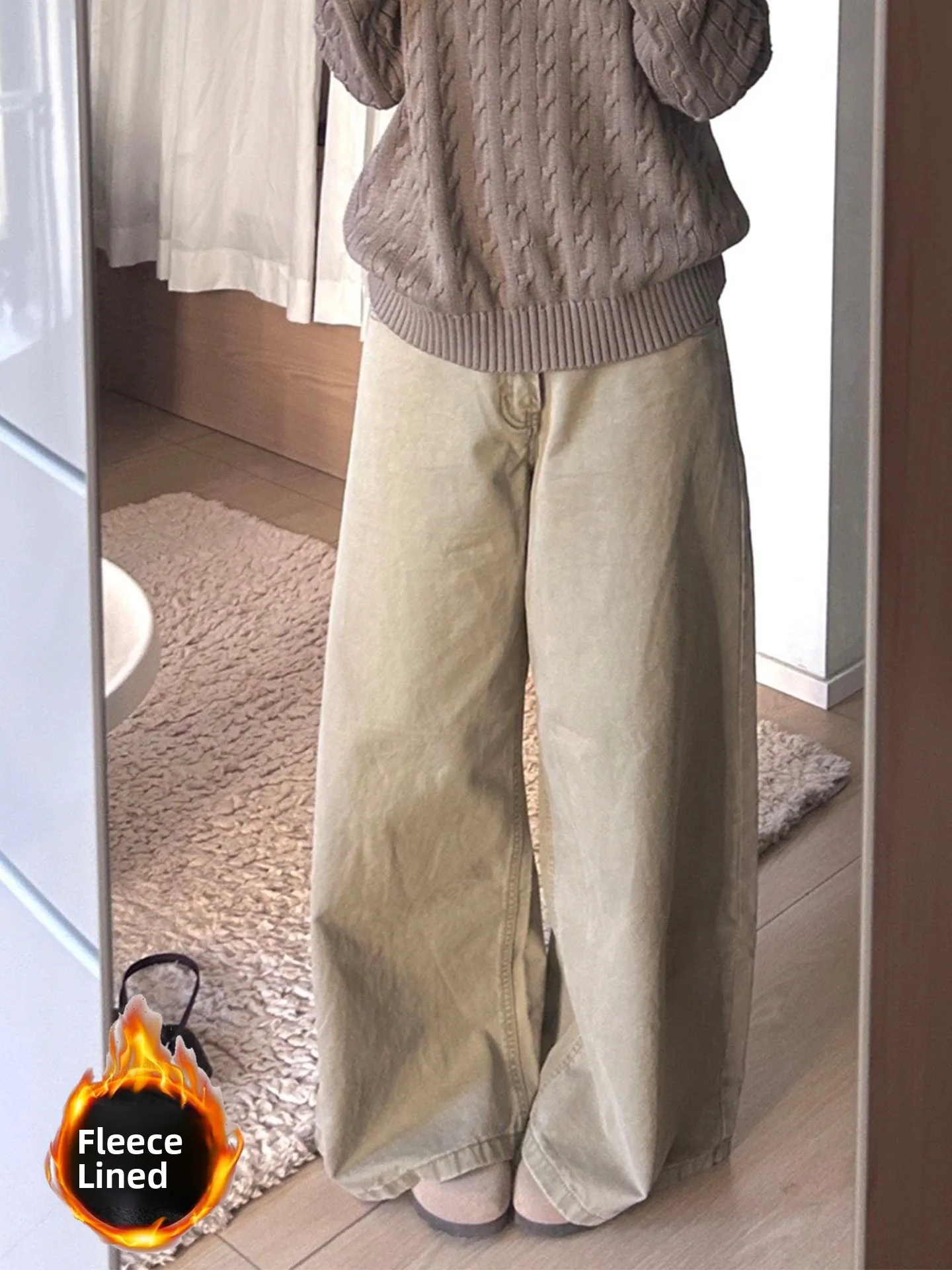 Свободные женские джинсы цвета хаки с высокой талией на подкладке, прямые брюки, американские утягивающие джинсы High Street, осень-зима, Новое поступление
Свободные женские джинсы цвета хаки с высокой талией на подкладке, прямые брюки, американские утягивающие джинсы High Street, осень-зима, Новое поступление