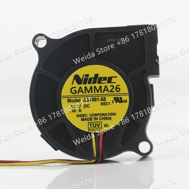 New original Nidec 50X50X15MM A34861-58 5015 12V 0.16A 5CM blower turbine centrifugal cooling fan
New original Nidec 50X50X15MM A34861-58 5015 12V 0.16A 5CM blower turbine centrifugal cooling fan