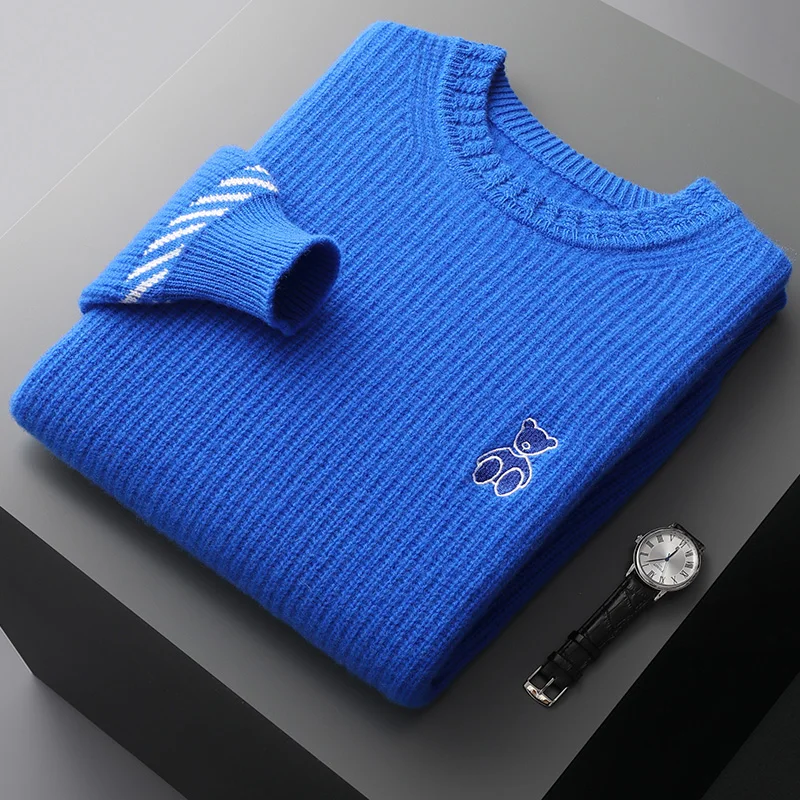 New 100% pure wool men's sweaters in autumn and winter: ingot needle thickening bottoming shirt pullover round neck cashmere swe
New 100% pure wool men's sweaters in autumn and winter: ingot needle thickening bottoming shirt pullover round neck cashmere swe