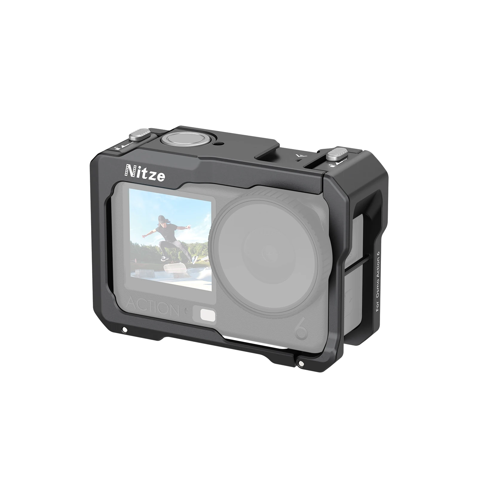Nitze Action Camera Cage for DJI Osmo Action 6 Camera - T-D07A
Nitze Action Camera Cage for DJI Osmo Action 6 Camera - T-D07A