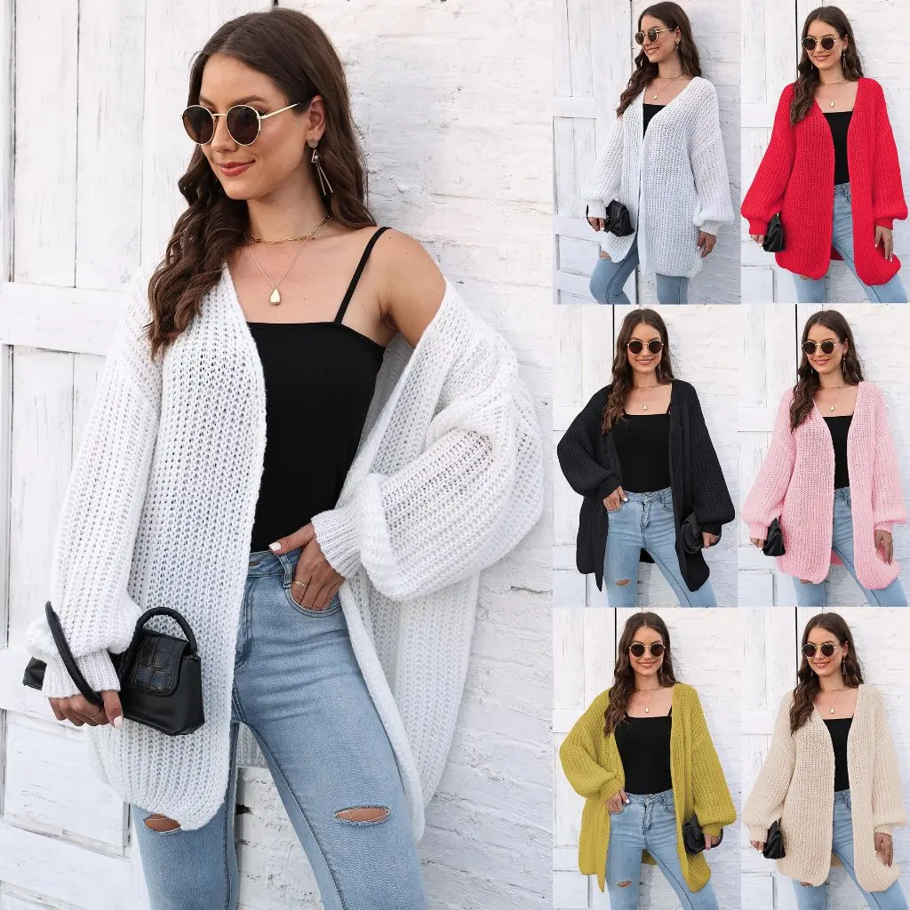 Women's Thick Knit Cardigan Loose Casual Style European American Autumn Winter Sweater
Women's Thick Knit Cardigan Loose Casual Style European American Autumn Winter Sweater