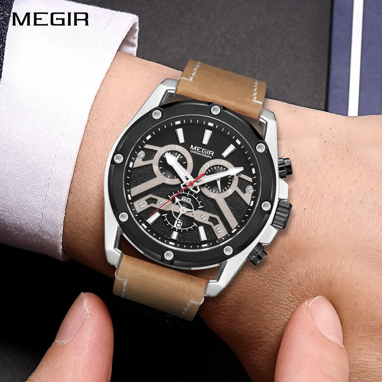 New Megir Men Watches Fashion Quartz Wrist Watches Men's Military Waterproof Sports Watch Male Date Clock Relogio Masculino
New Megir Men Watches Fashion Quartz Wrist Watches Men's Military Waterproof Sports Watch Male Date Clock Relogio Masculino