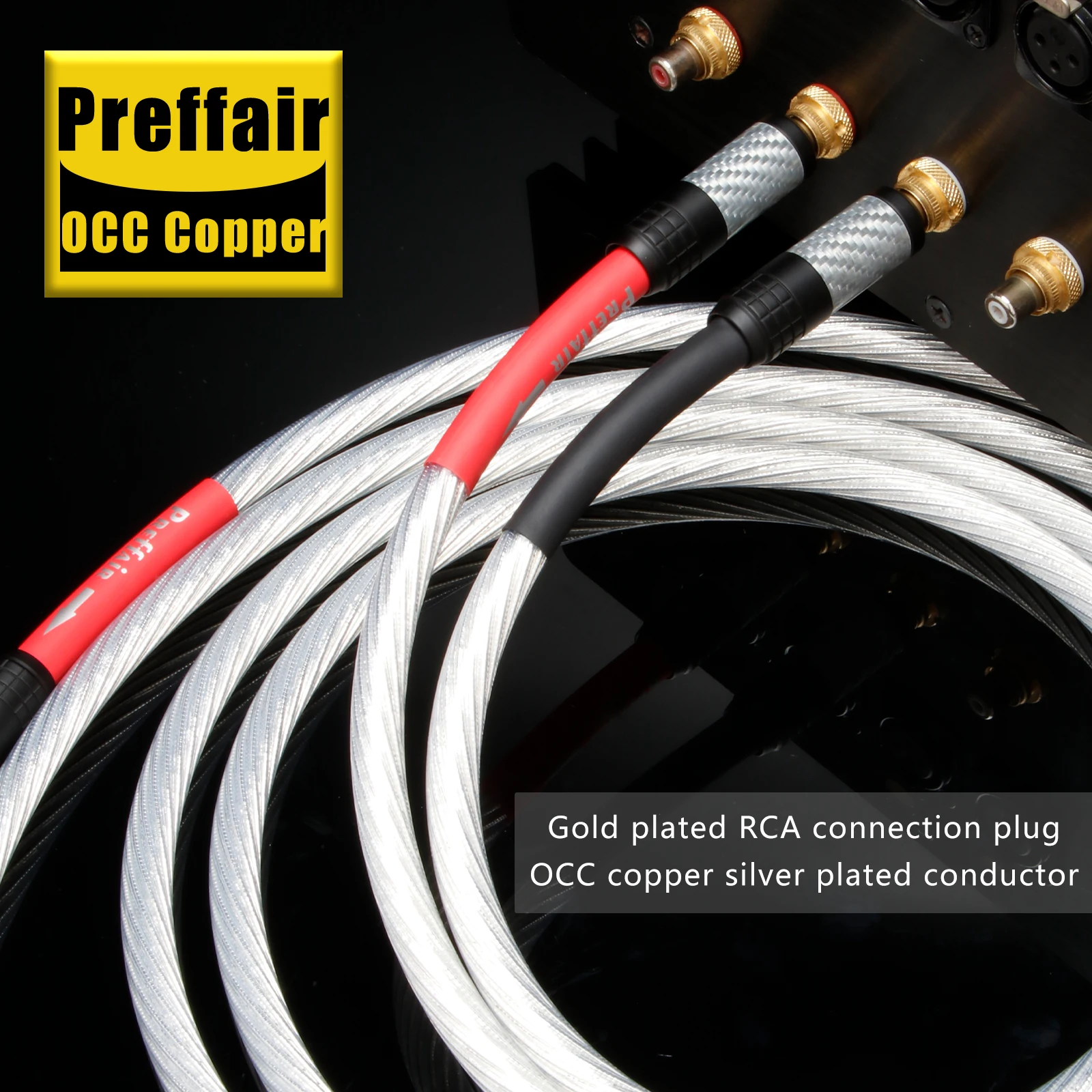 Пара кабелей RCA 7N OCC с серебряным покрытием, сигнальный кабель RCA с позолоченными контактами, соединительный кабель RCA из углеродного волокна
Пара кабелей RCA 7N OCC с серебряным покрытием, сигнальный кабель RCA с позолоченными контактами, соединительный кабель RCA из углеродного волокна